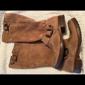 Frye suede tan boots